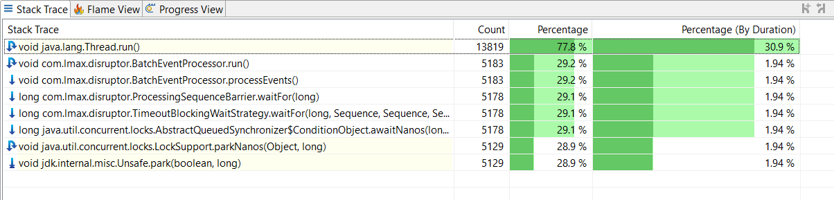 JMC stack trace